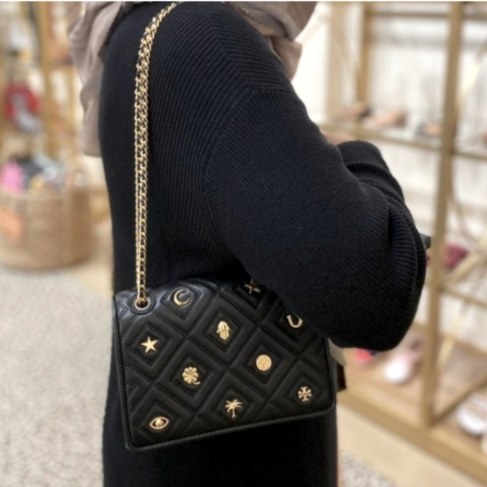 NWOT Tory Burch Farida Fleming Bag w/ Emerson Slim Card Holder.